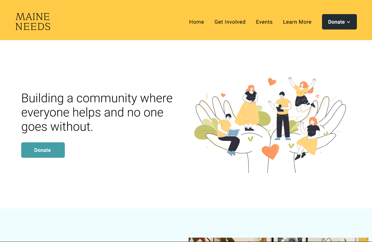 Animated GIF of donation flow prototype